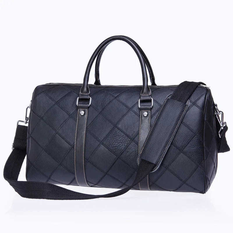 The Marquee - Quilted Cowhide Leather Travel Duffle