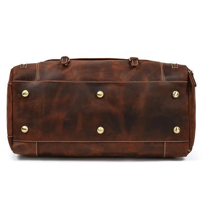The Frontier - Crazy Horse Leather Duffle with Shoe Compartment