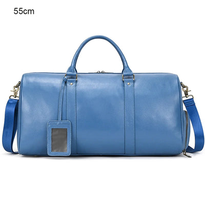 The Garrison - Full-Grain Leather Duffle with Shoe Compartment