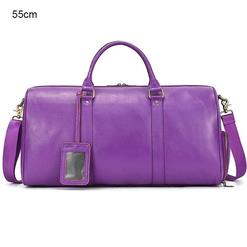 The Garrison - Full-Grain Leather Duffle with Shoe Compartment