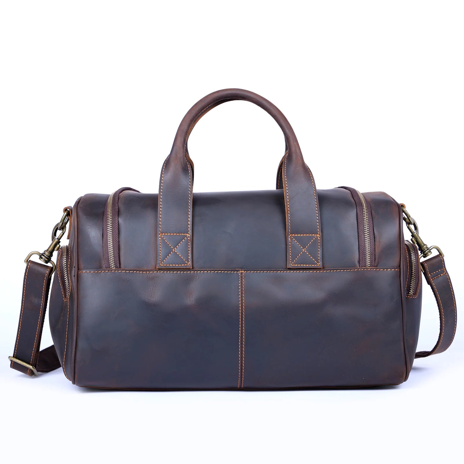 The Brixton - Compact Crazy Horse Leather Travel Bag