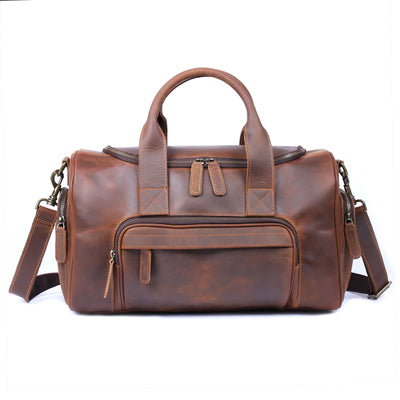 The Brixton - Compact Crazy Horse Leather Travel Bag