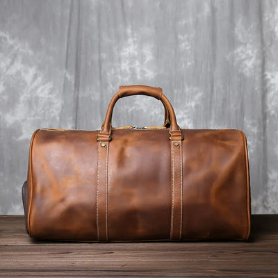 The Outpost - Crazy Horse Leather Duffle with Shoe Compartment