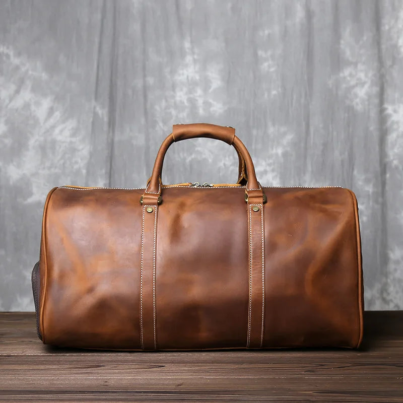The Outpost - Crazy Horse Leather Duffle with Shoe Compartment