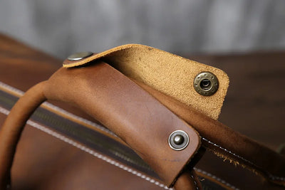 The Outpost - Crazy Horse Leather Duffle with Shoe Compartment
