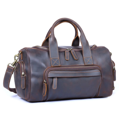 The Brixton - Compact Crazy Horse Leather Travel Bag
