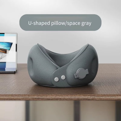 Portable Inflatable U-Shaped Travel Neck Pillow