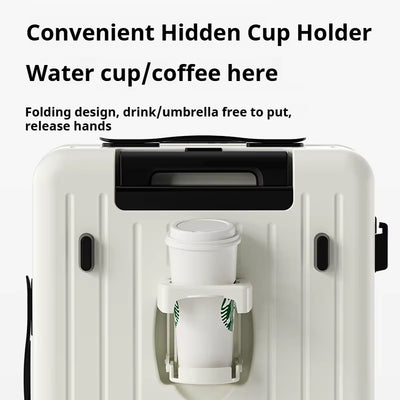 Ultimate Front-Opening Multifunctional Hardside Suitcase with USB Charging 20/24/26"