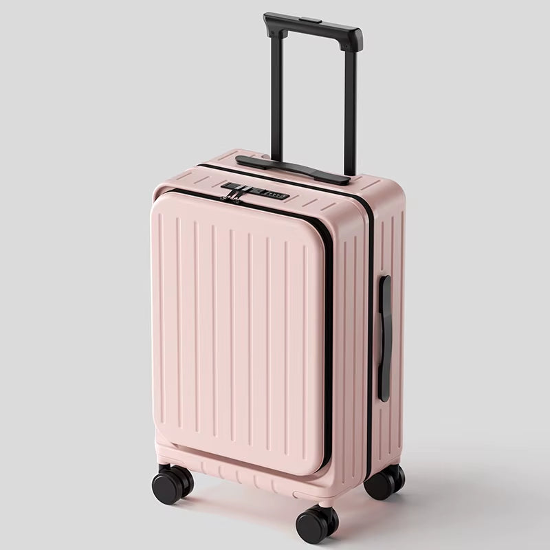 Ultimate Front-Opening Multifunctional Hardside Suitcase with USB Charging 20/24/26"