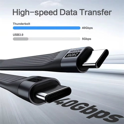 240W USB4 Keychain Charging & Data Cable