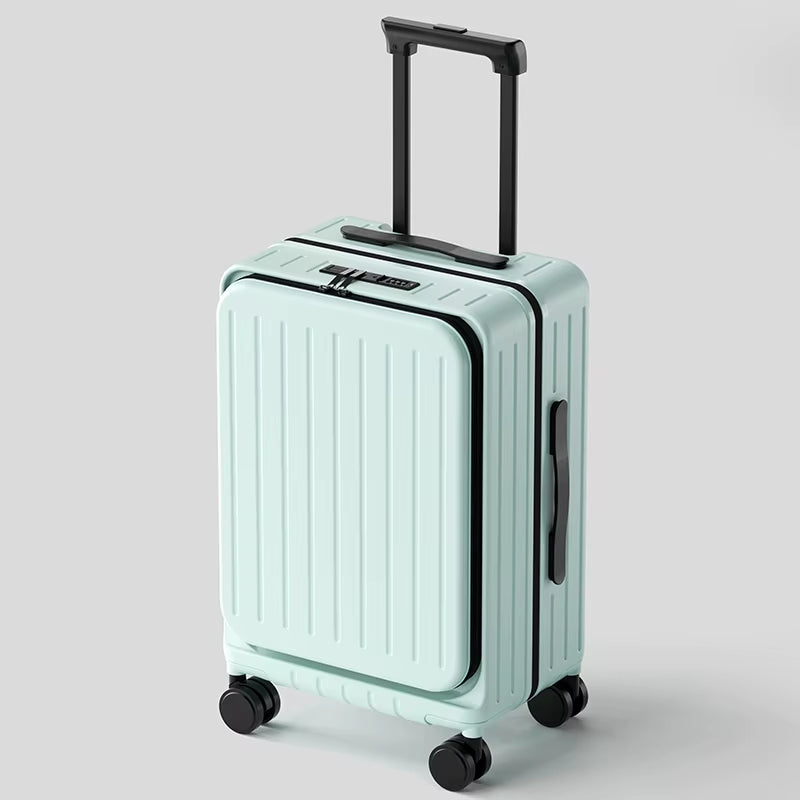 Ultimate Front-Opening Multifunctional Hardside Suitcase with USB Charging 20/24/26"