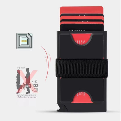 RFID Slide Vault Card Keeper with Strap