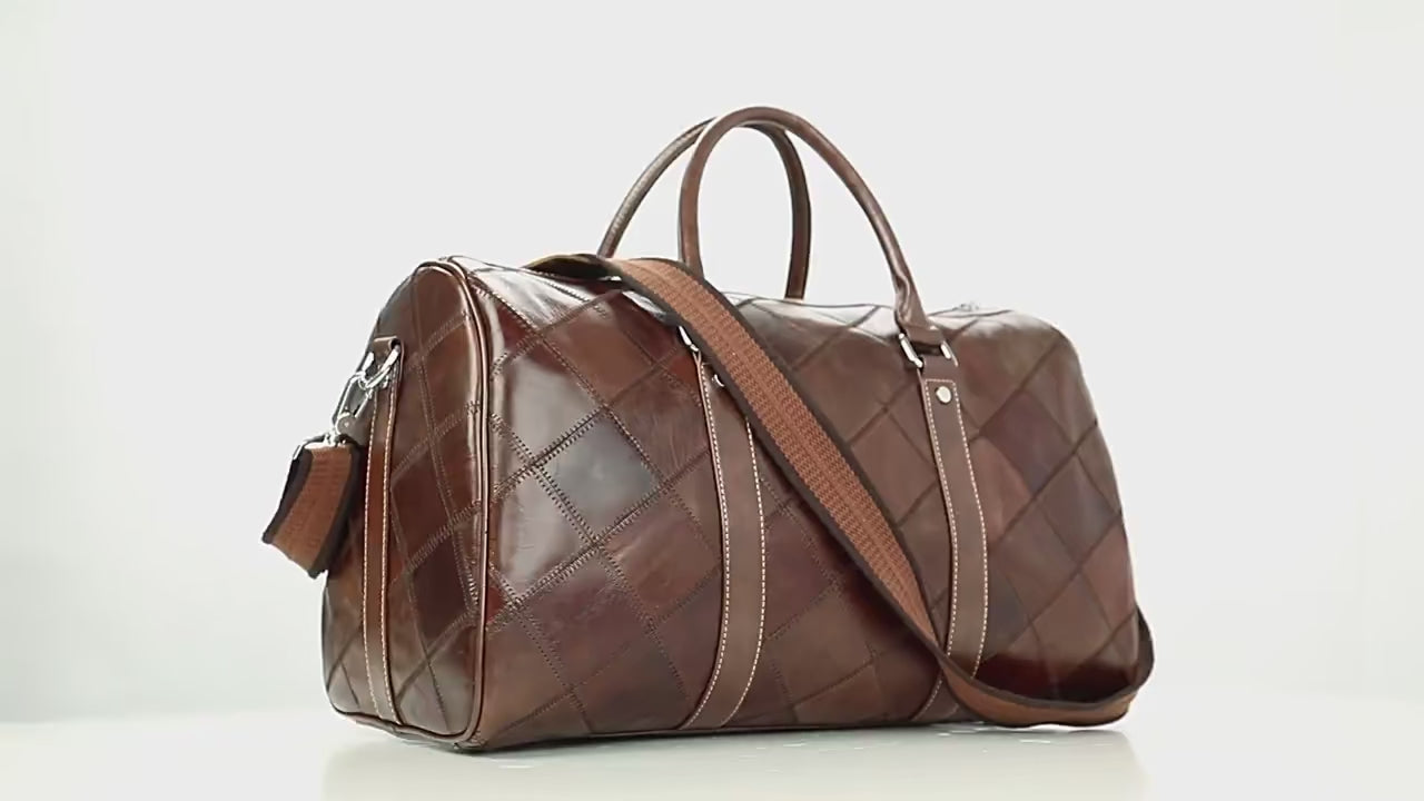 The Marquee - Quilted Cowhide Leather Travel Duffle