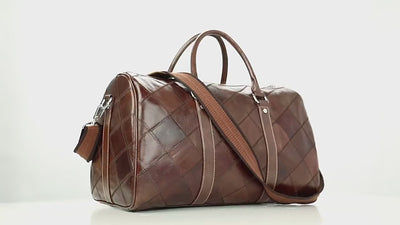 The Marquee - Quilted Cowhide Leather Travel Duffle