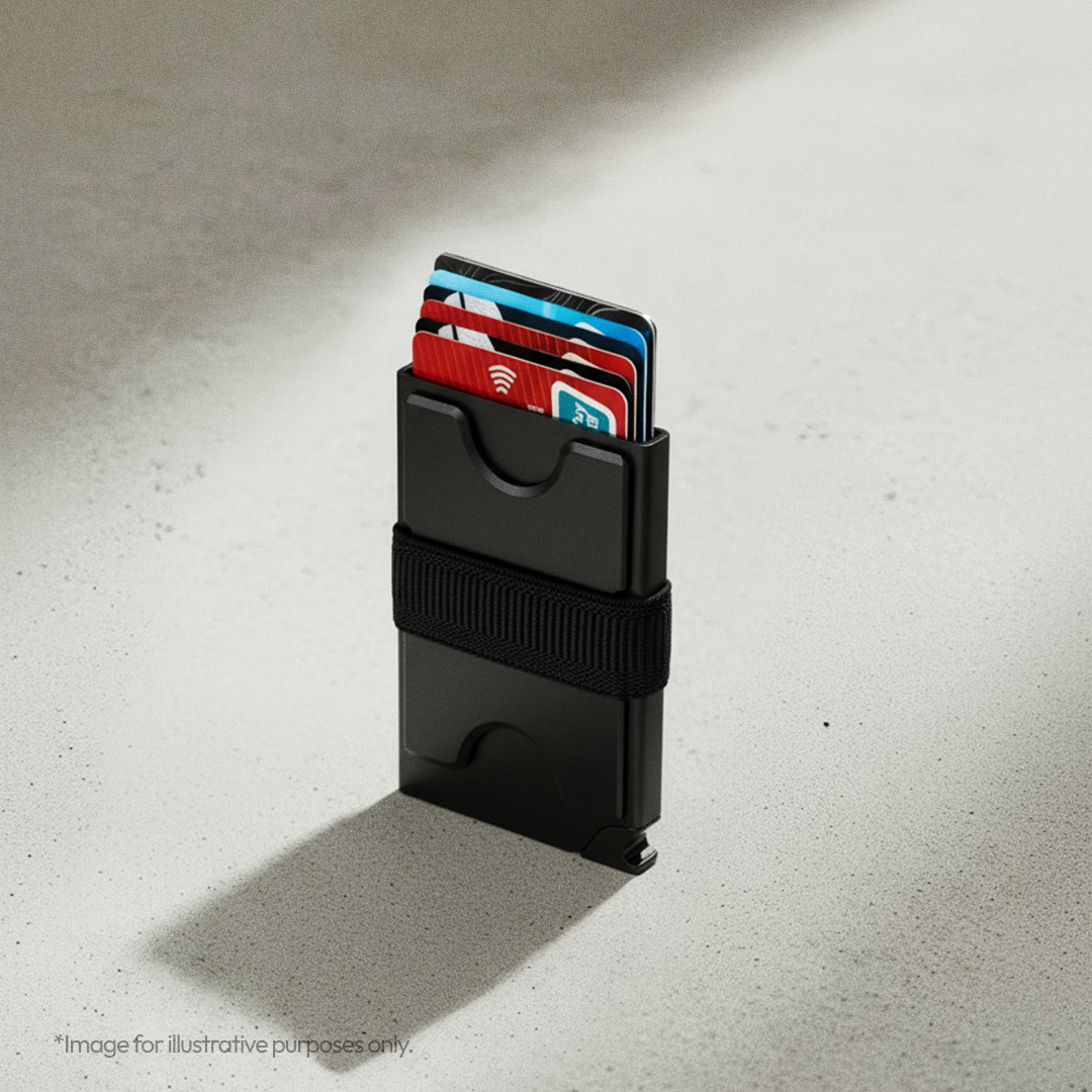 RFID Slide Vault Card Keeper with Strap