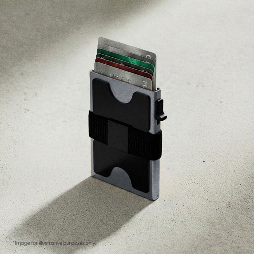 RFID Slide Vault Card Holder with Strap