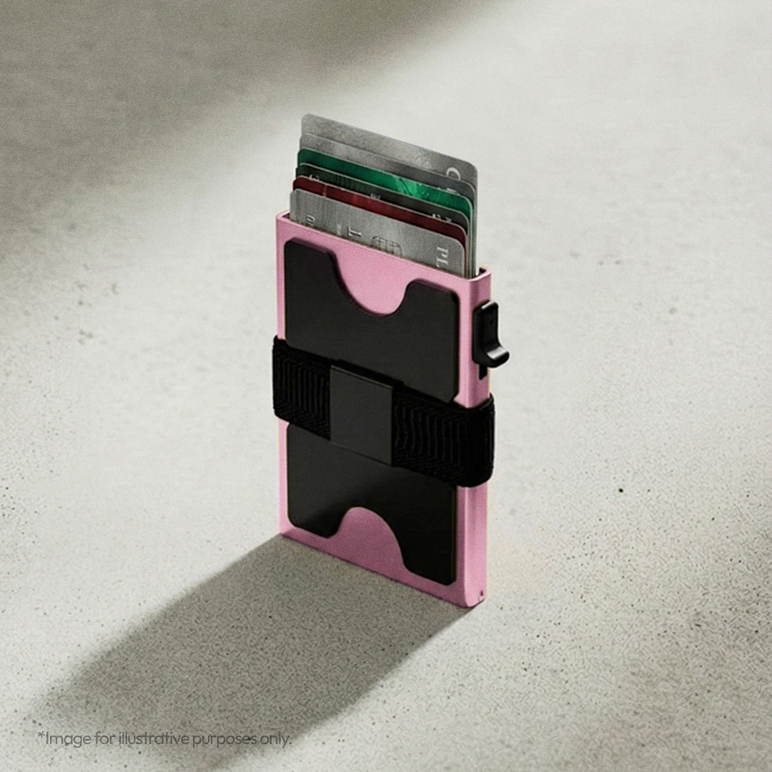 RFID Slide Vault Card Holder with Strap