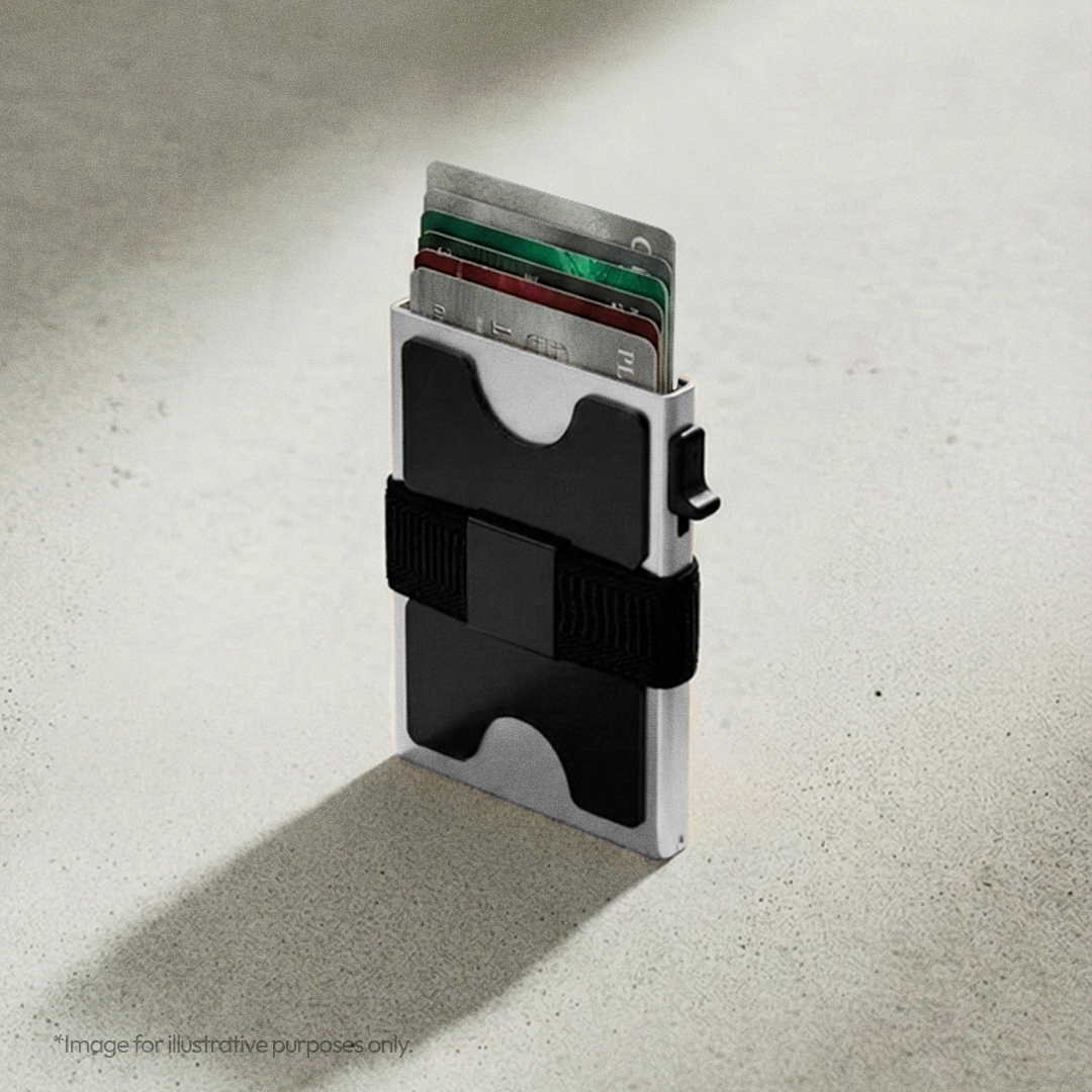 RFID Slide Vault Card Holder with Strap