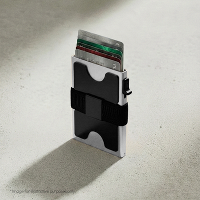 RFID Slide Vault Card Holder with Strap