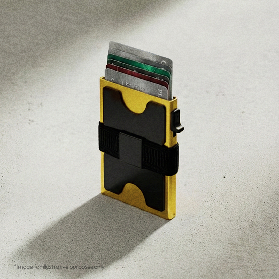 RFID Slide Vault Card Holder with Strap