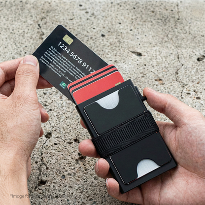 RFID Slide Vault Card Holder with Strap